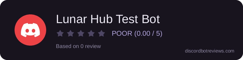 Rating banner for Lunar Hub Test Bot