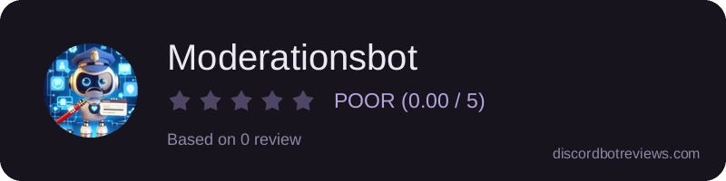 Rating widget preview for Moderationsbot