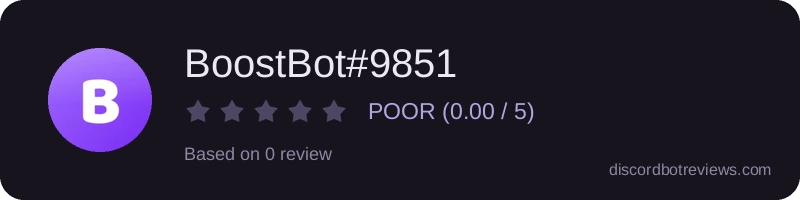 Rating widget preview for BoostBot#9851