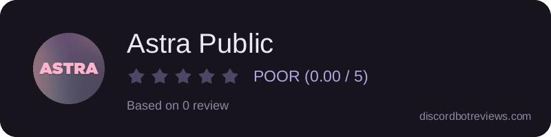 Rating widget preview for Astra Public