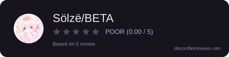Rating widget preview for Sölzë/BETA
