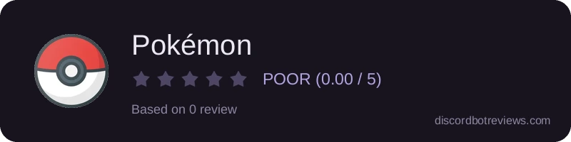Rating widget preview for Pokémon 