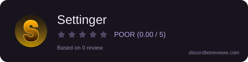 Rating widget preview for Settinger
