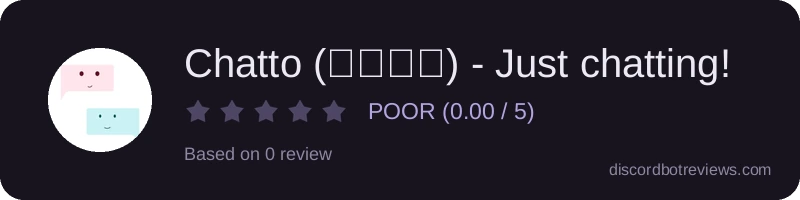 Rating widget preview for Chatto (チャット) - Just chatting!