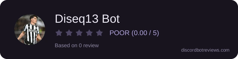 Rating widget preview for Diseq13 Bot