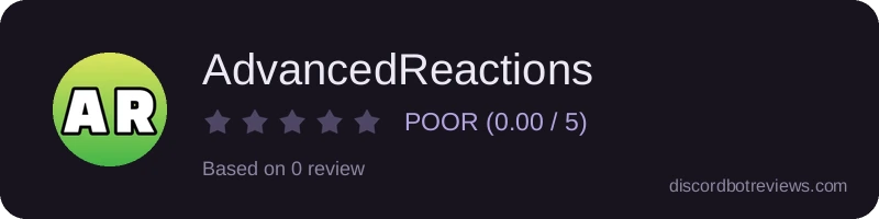 Rating widget preview for AdvancedReactions