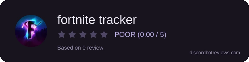 Rating widget preview for fortnite tracker