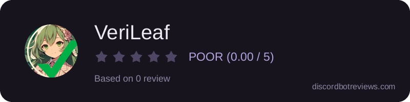 Rating widget preview for VeriLeaf
