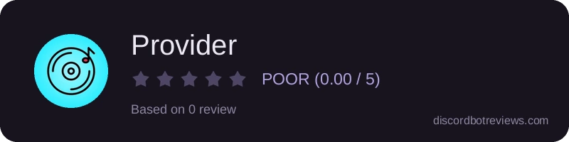 Rating widget preview for Provider