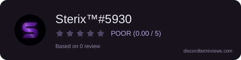 Rating widget preview for Sterix™#5930