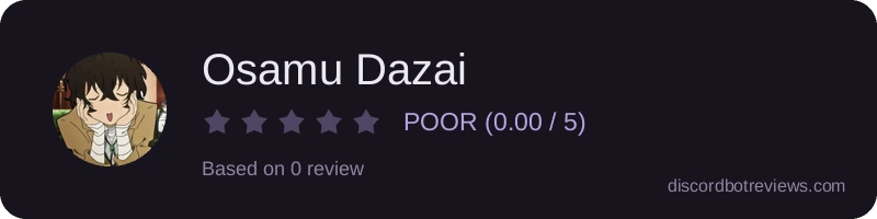 Rating widget preview for Osamu Dazai