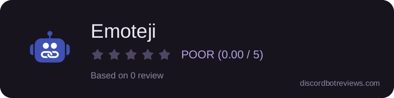 Rating widget preview for Emoteji