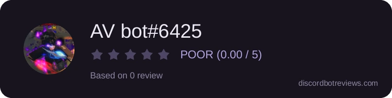 Rating widget preview for AV bot#6425