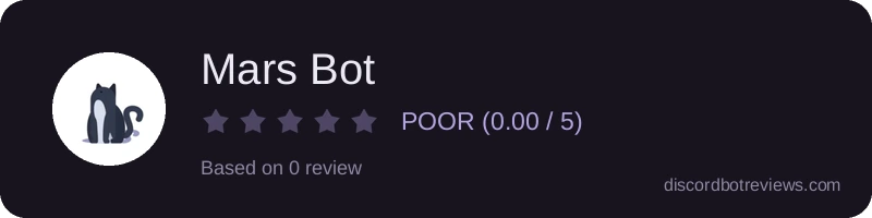 Rating widget preview for Mars Bot