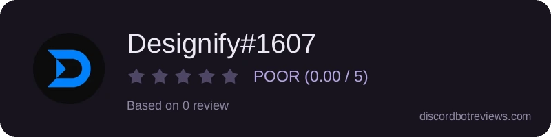 Rating widget preview for Designify#1607