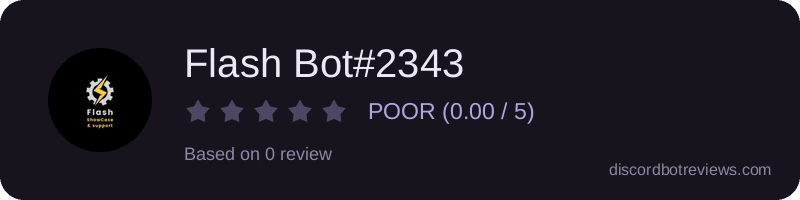 Rating widget preview for Flash Bot#2343