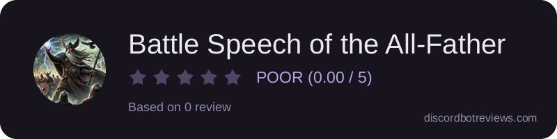 Rating widget preview for Battle Speech of the All-Father
