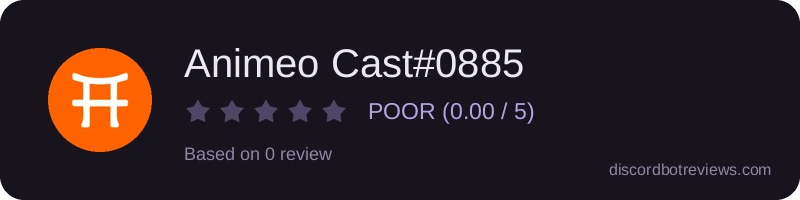 Rating widget preview for Animeo Cast#0885