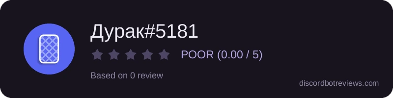 Rating widget preview for Дурак#5181