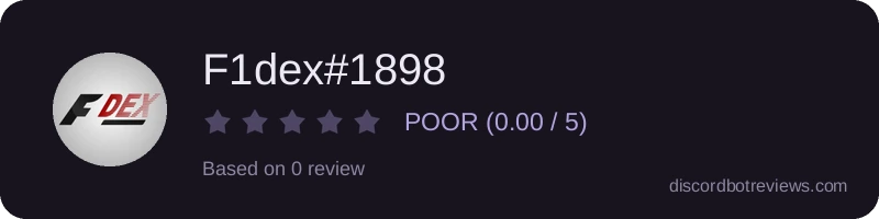 Rating widget preview for F1dex#1898