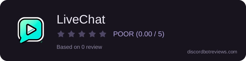 Rating widget preview for LiveChat
