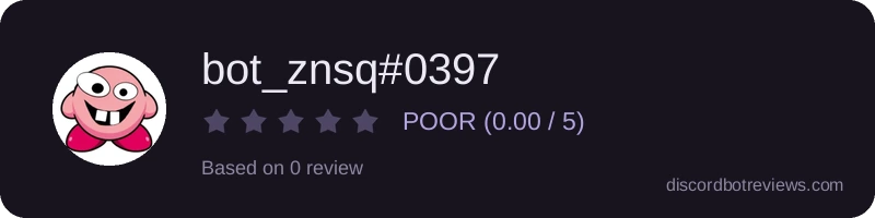 Rating widget preview for bot_znsq#0397