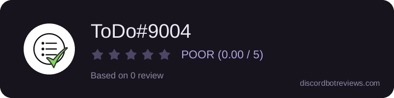 Rating widget preview for ToDo#9004