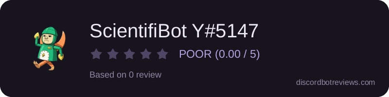 Rating widget preview for ScientifiBot Y#5147