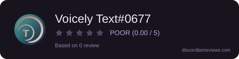 Rating widget preview for Voicely Text#0677