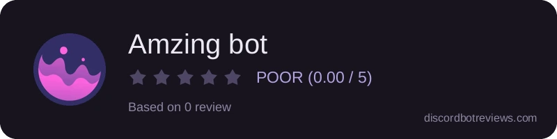 Rating widget preview for Amzing bot