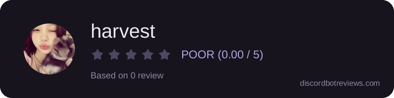 Rating widget preview for harvest