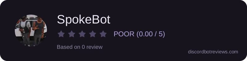 Rating widget preview for SpokeBot