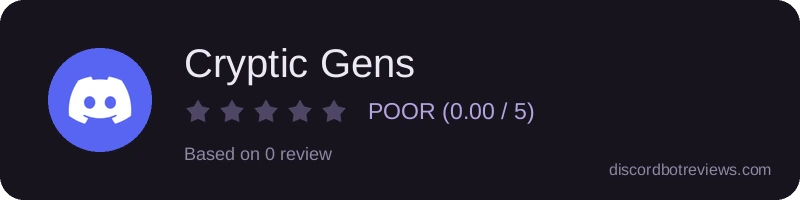 Rating widget preview for Cryptic Gens