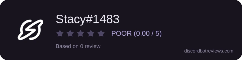 Rating widget preview for Stacy#1483