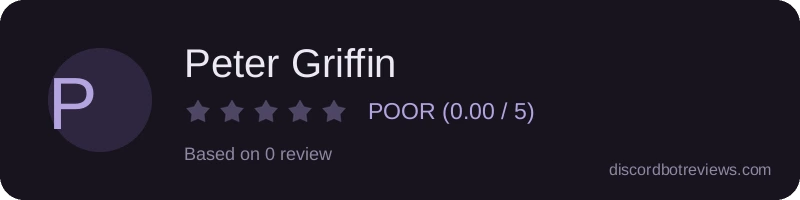 Rating widget preview for Peter Griffin