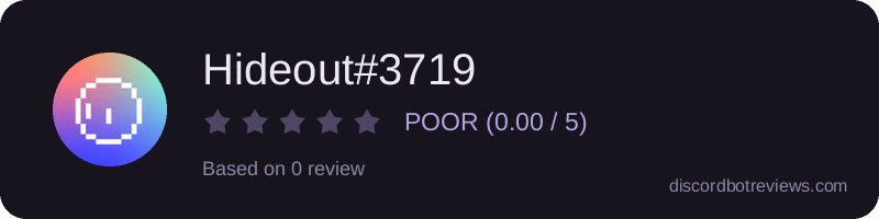 Rating widget preview for Hideout#3719