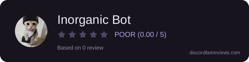 Rating widget preview for Inorganic Bot