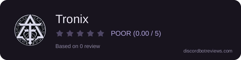 Rating widget preview for Tronix