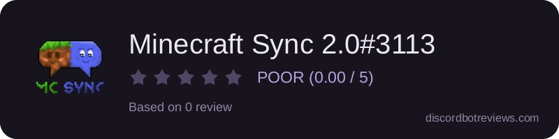 Rating widget preview for Minecraft Sync 2.0#3113