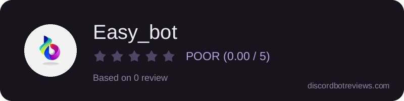 Rating widget preview for Easy_bot