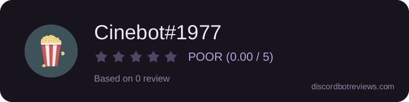 Rating widget preview for Cinebot#1977