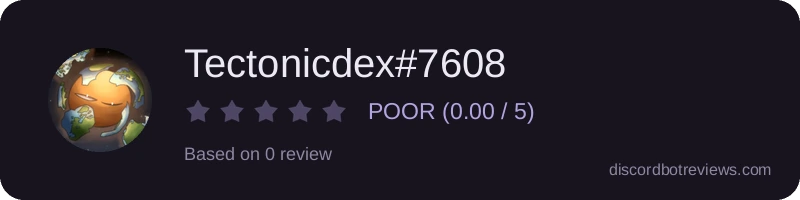 Rating widget preview for Tectonicdex#7608