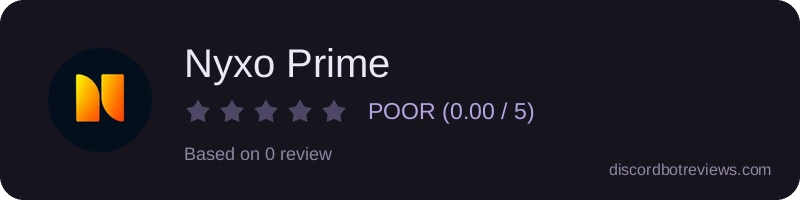 Rating widget preview for Nyxo Prime