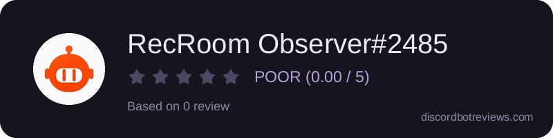 Rating widget preview for RecRoom Observer#2485
