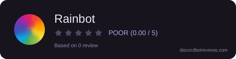 Rating widget preview for Rainbot