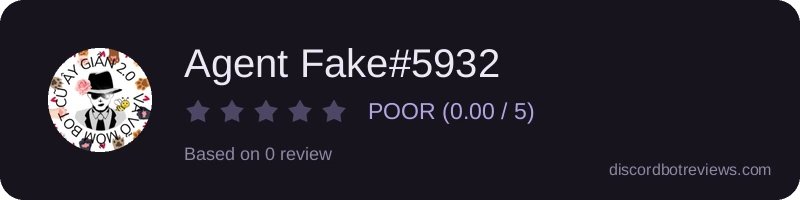 Rating widget preview for Agent Fake#5932