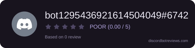 Rating widget preview for bot1295436921614504049#6742