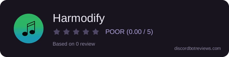Rating widget preview for Harmodify