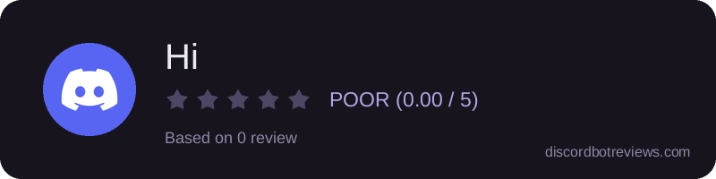 Rating widget preview for Hi