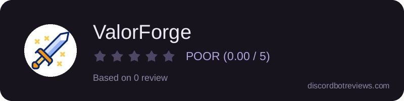 Rating widget preview for ValorForge